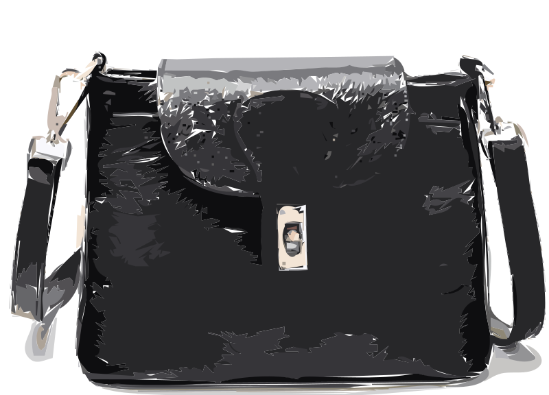 Black bag with clasp no logo