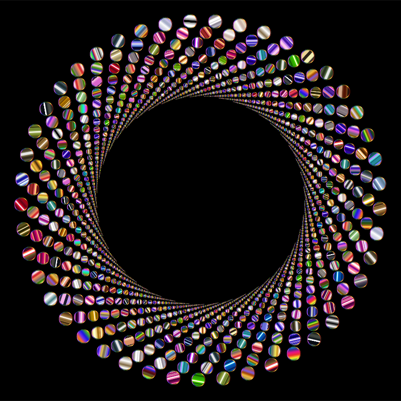 Colorful Circles Shutter Vortex 8 Variation 2