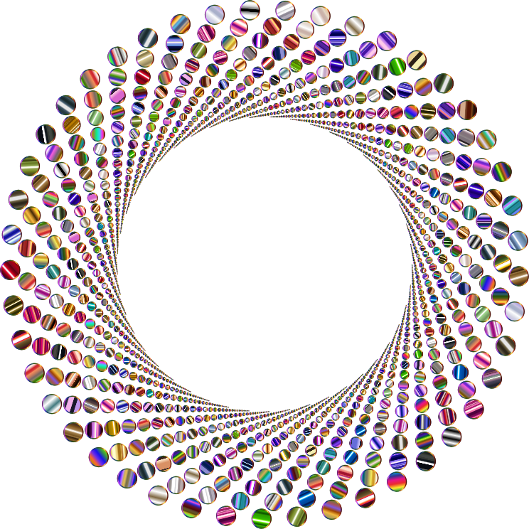 Colorful Circles Shutter Vortex 8 Variation 2 No Background