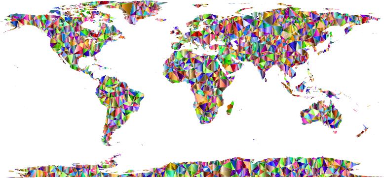 Vivid Chromatic World Map