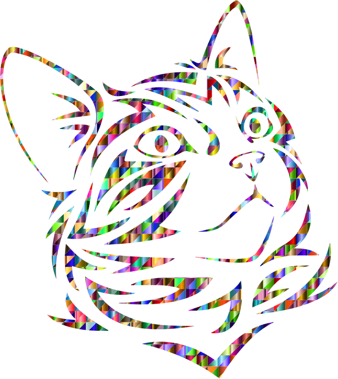 Chromatic Triangular Tribal Kitten