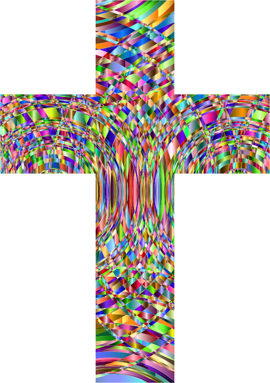 Chromatic Curves Cross - Openclipart