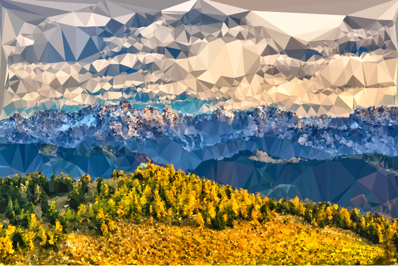 High Poly Mountain Range 2