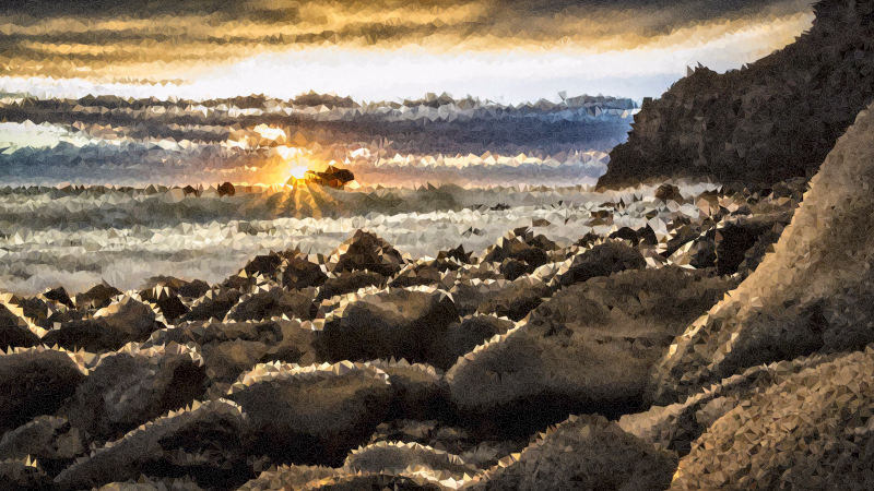 High Poly New Zealand Seascape