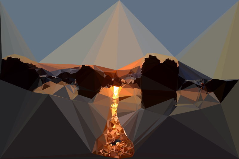 Low Poly Beach Sunset