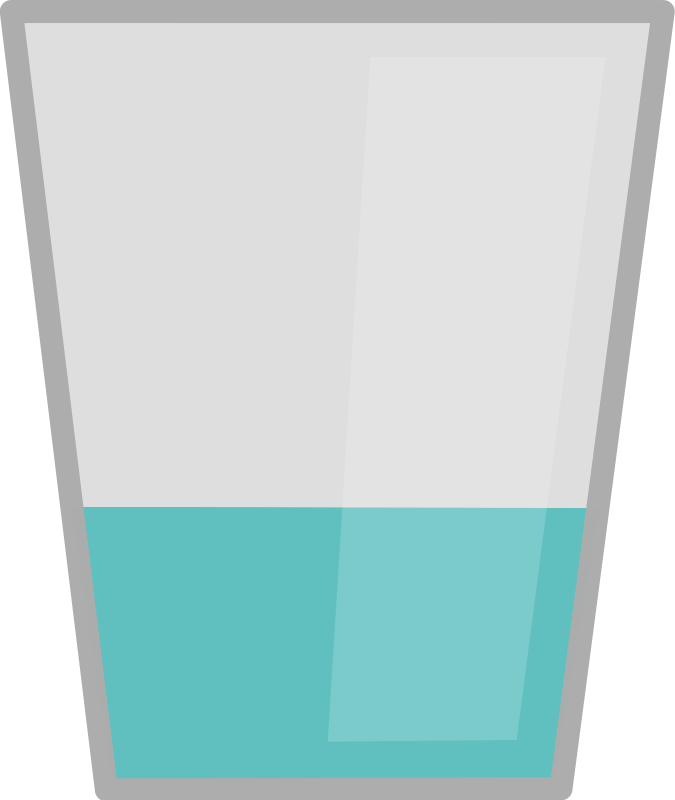 Glass of water with transparent background