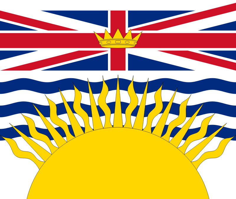 Flag of British Columbia Canada