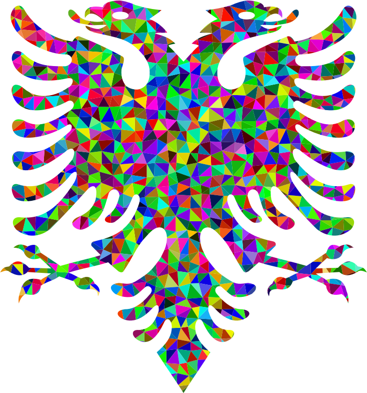 Low Poly Prismatic Double Headed Eagle