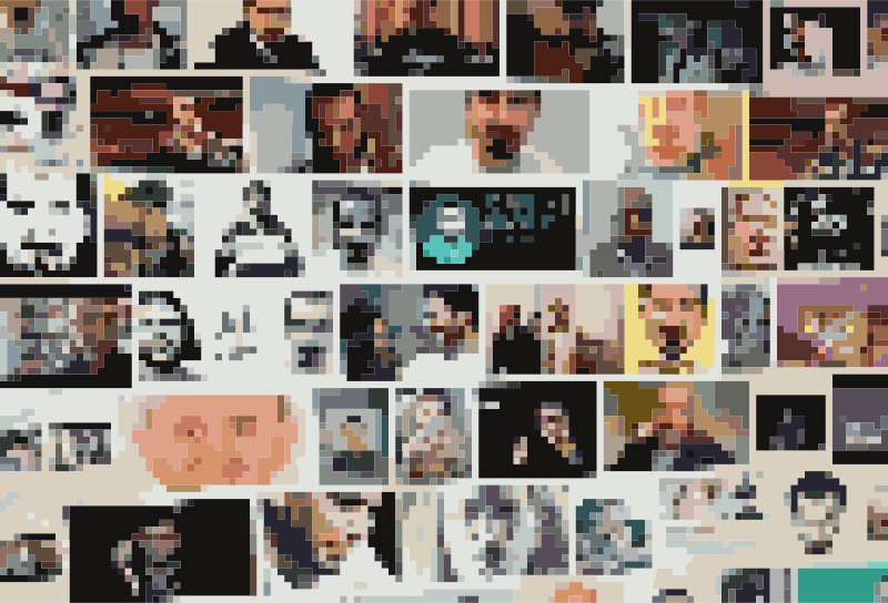 Many faces of bassel (pixelize128)