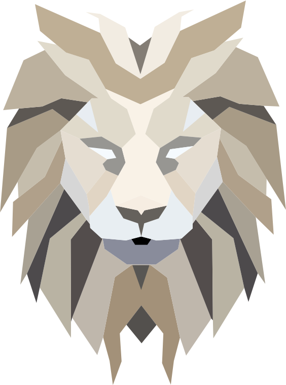 Polygonal Lion Face