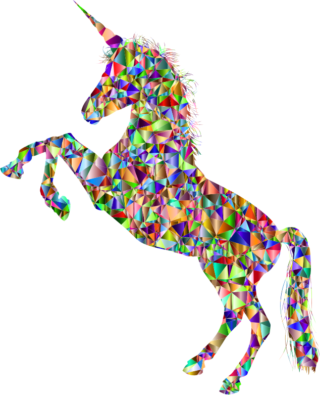 Vivid Chromatic Unicorn Silhouette