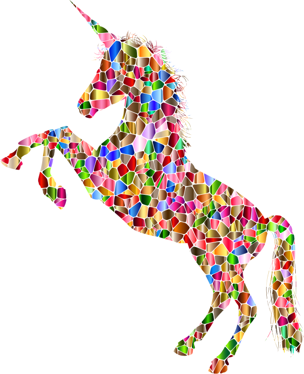 Vibrant Chromatic Unicorn Silhouette