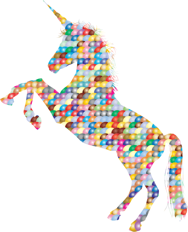 Prismatic Scales Unicorn Silhouette