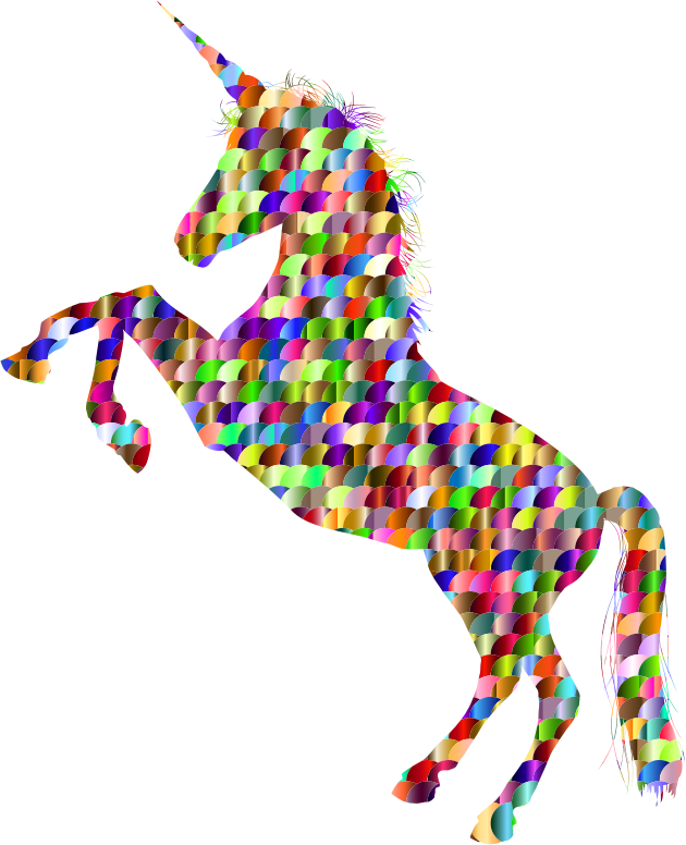 Chromatic Scales Unicorn Silhouette