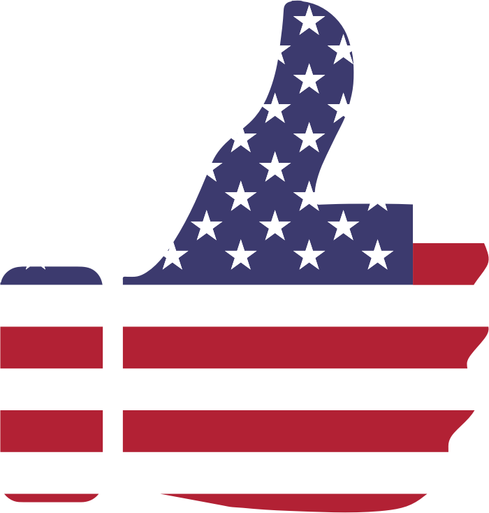 Thumbs Up American Flag