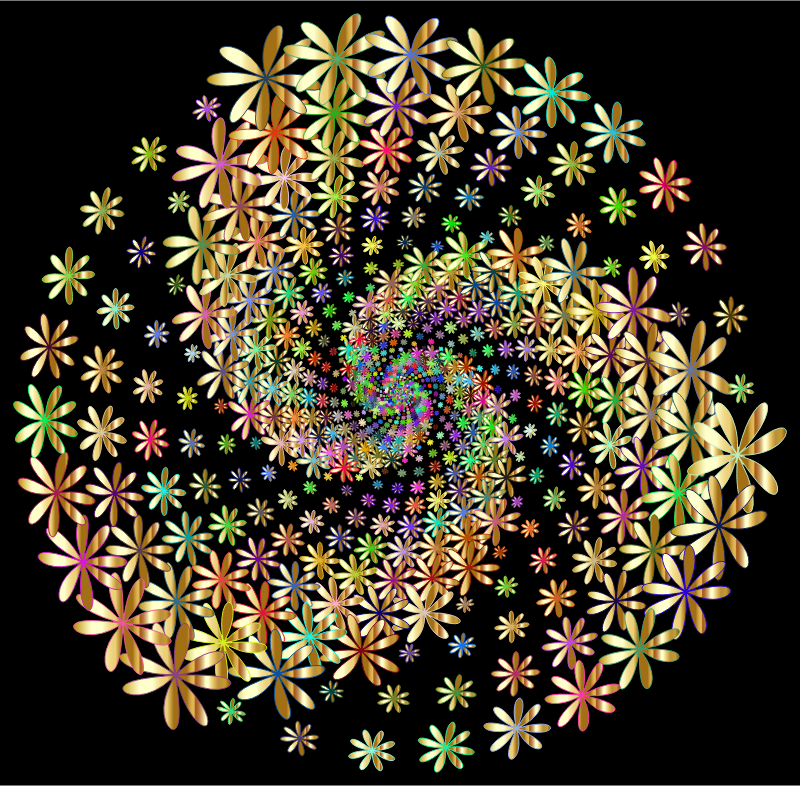 Prismatic Floral Vortex 10 With Background
