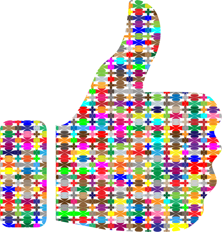 Colorful Pattern Thumbs Up