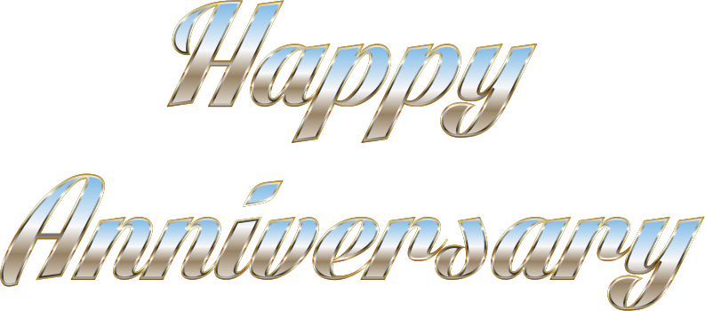 Happy Anniversary Typography No Background