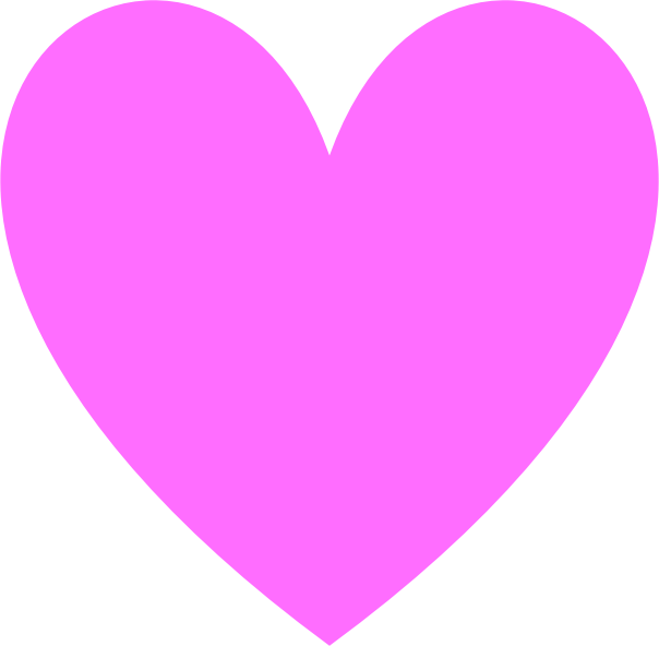 Transparent Magenta Loveheart 