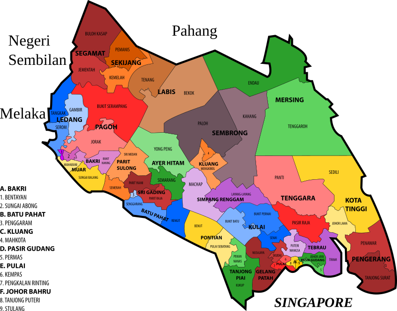 Johor State Legislative Assembly Constituencies