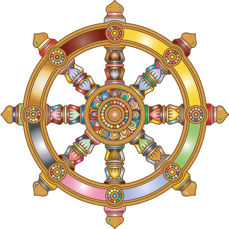 Prismatic Ornate Dharma Wheel 2