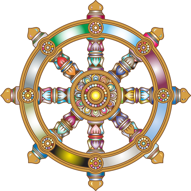 Prismatic Ornate Dharma Wheel 3