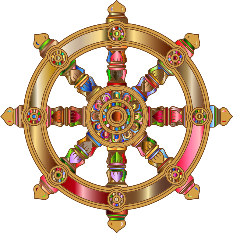 Prismatic Ornate Dharma Wheel 4