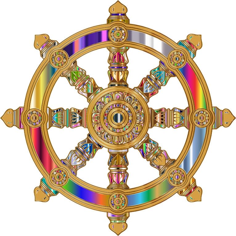 Prismatic Ornate Dharma Wheel 7