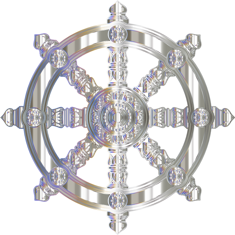 Crystalline Ornate Dharma Wheel Variation 2