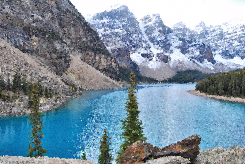 High Poly Banff Lake Canada