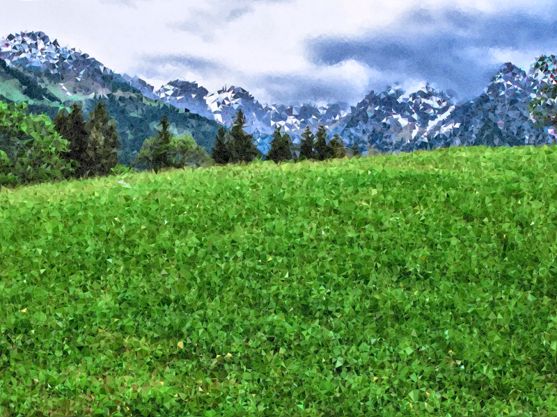 High Poly Alpine Meadow