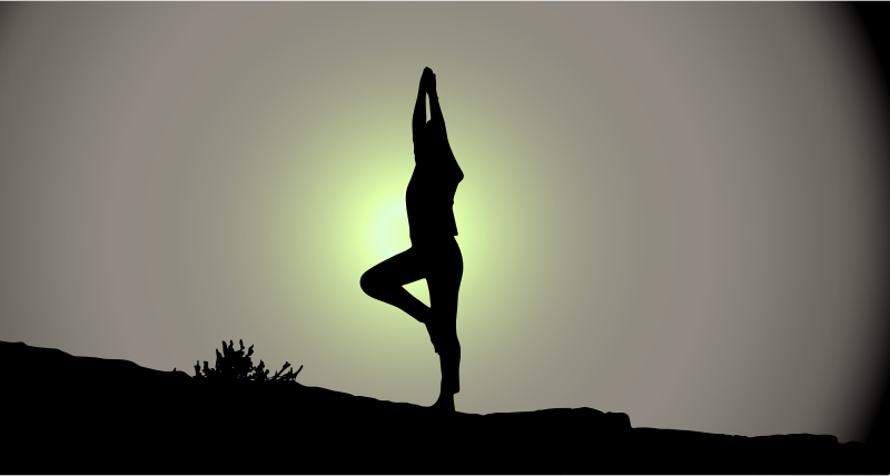 Female Yoga Pose Silhouette Sunrise