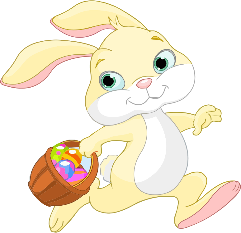 Download Easter Bunny With Basket - Openclipart
