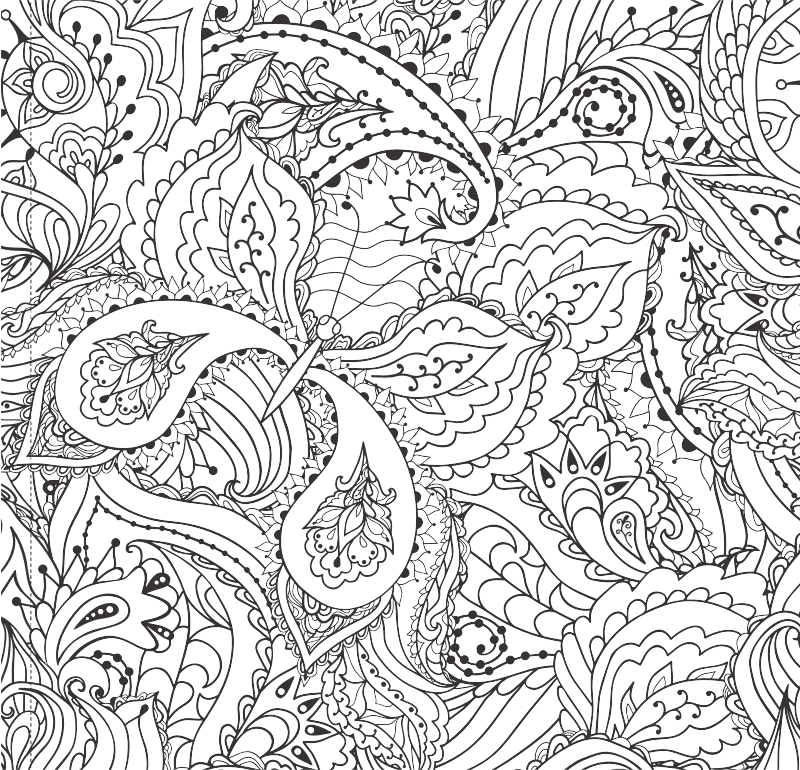 Decorative Floral Butterfly Line Art