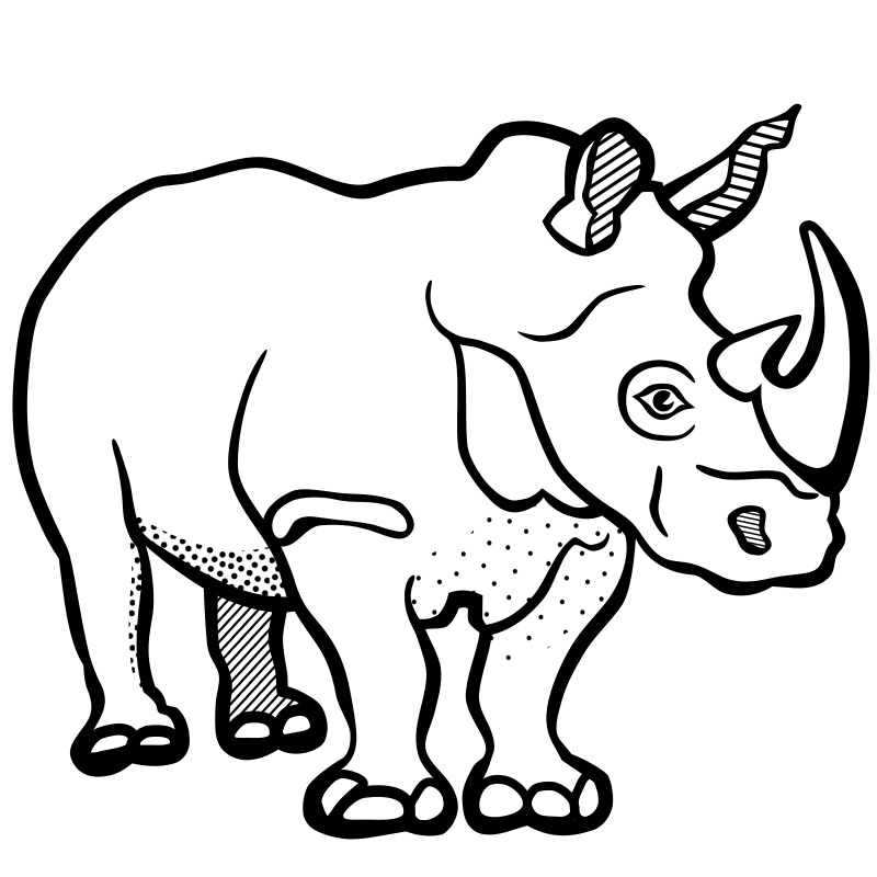 rhino - lineart