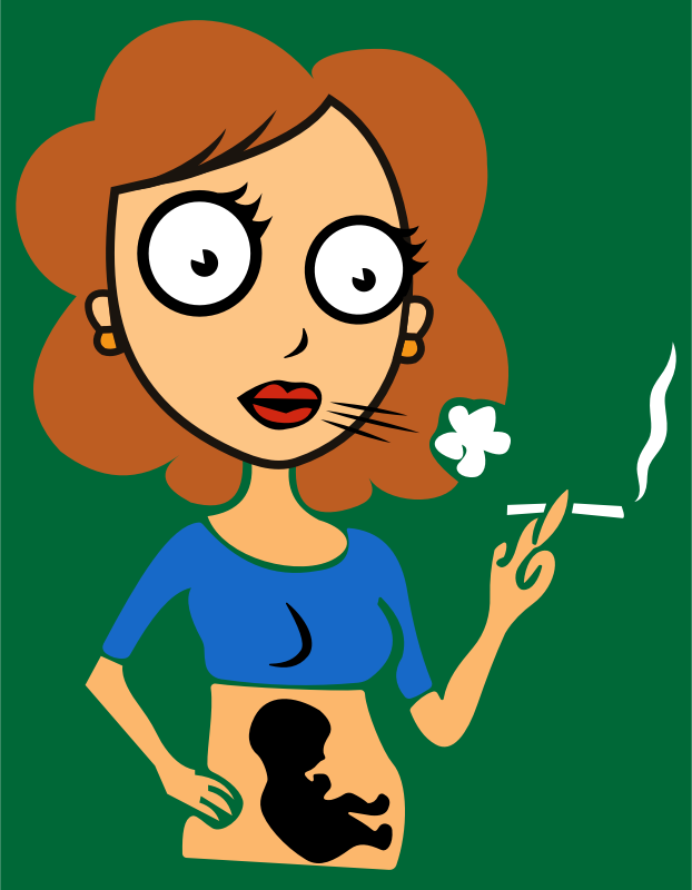 Pregnant Lady Smoking Redrawn