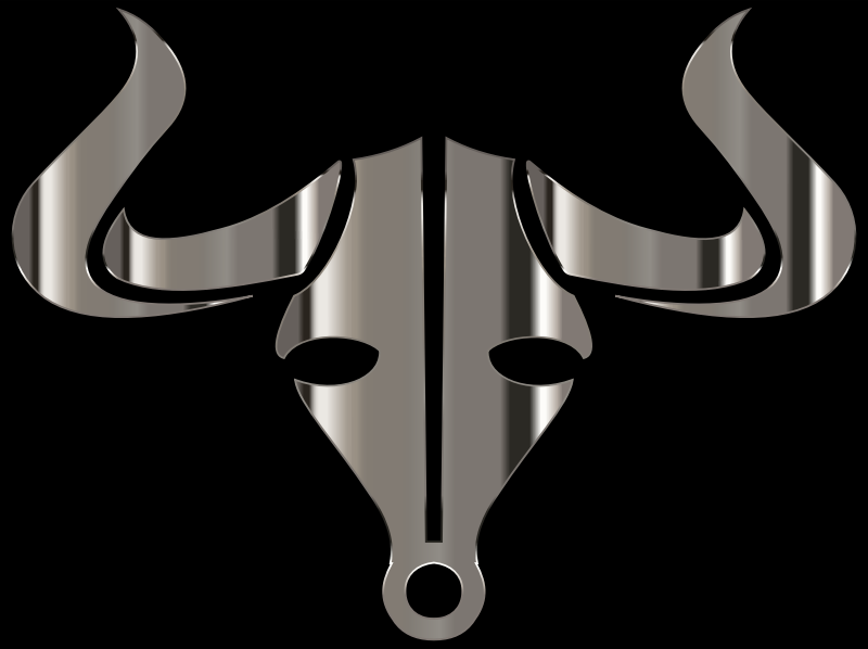 Polished Chrome Bull Icon