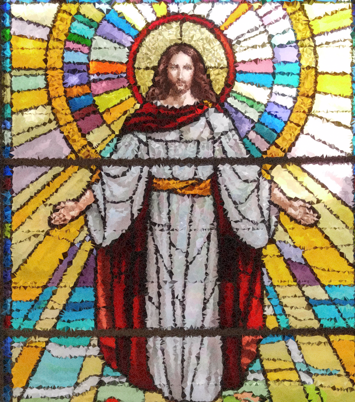 High Poly Jesus Stained Glass