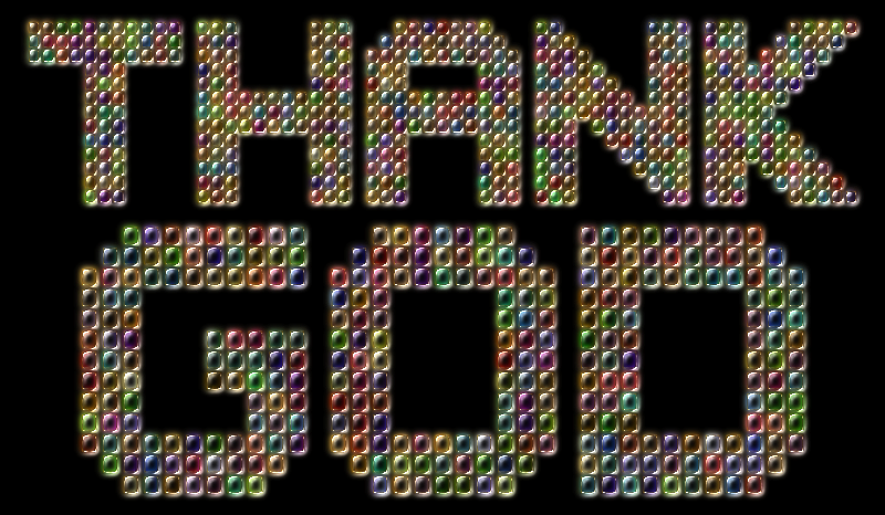 Chromatic Thank God Typography Variation 2 Enhanced 2