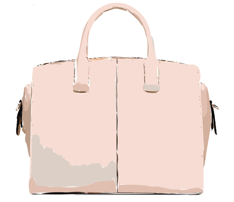 Pink Leather Handbag without logo