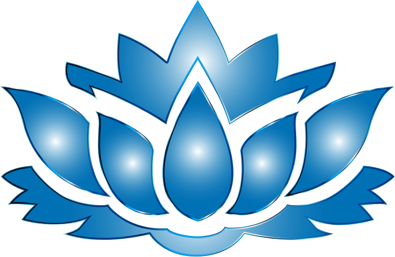 Ultramarine Lotus Flower Silhouette No Background