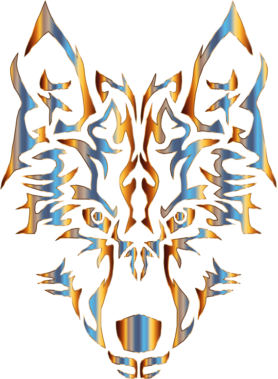 Chromatic Symmetric Tribal Wolf 2 No Background