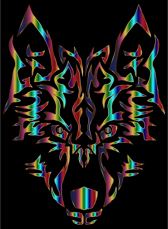 Chromatic Symmetric Tribal Wolf 3