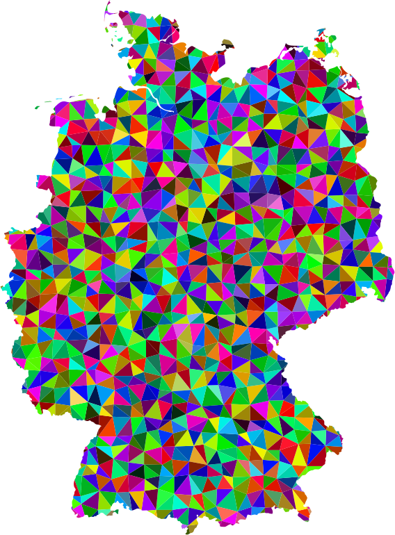 Prismatic Low Poly Germany Map