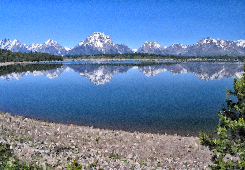 High Poly Jackson Lake