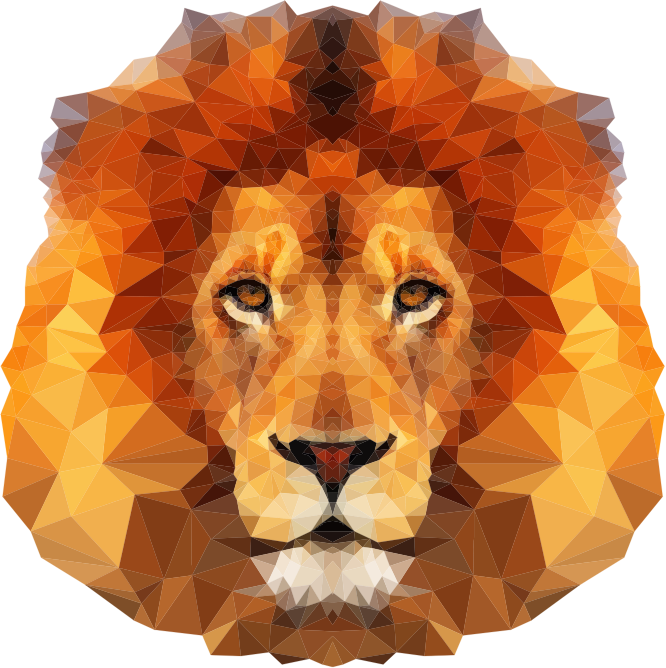 Low Poly Lion Face