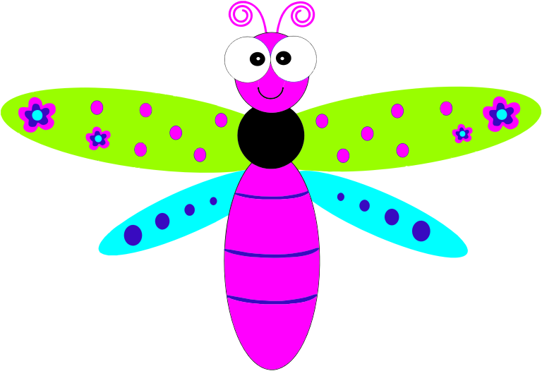 Friendly Cartoon Dragonfly