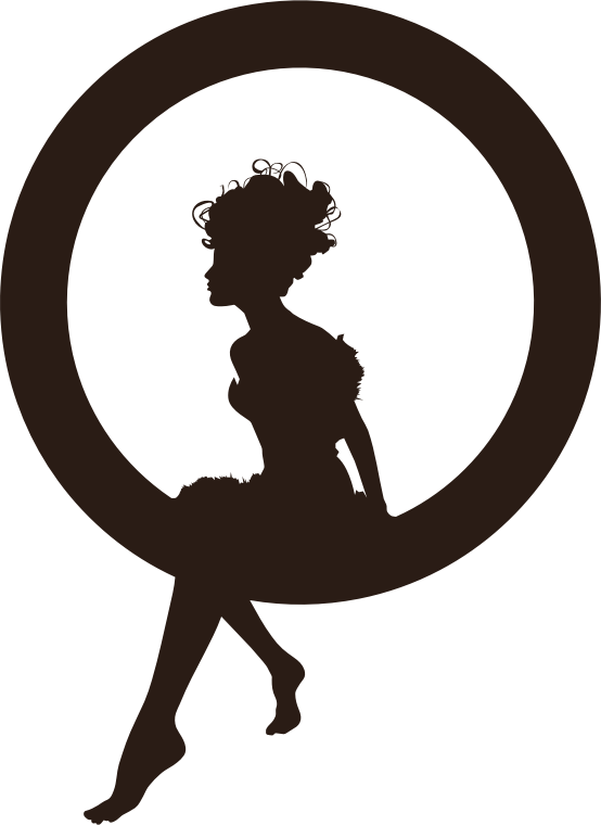 Fairy Sitting In Circle Silhouette