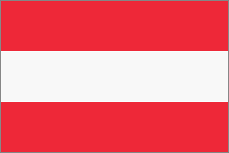 Framed flag of Austria