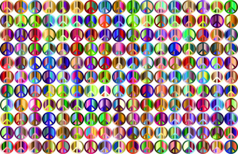 Prismatic Peace Sign Background No Background